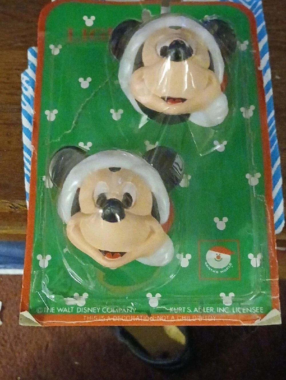 Vintage Mickey Mouse Plastic String Light Covers Christmas NEW